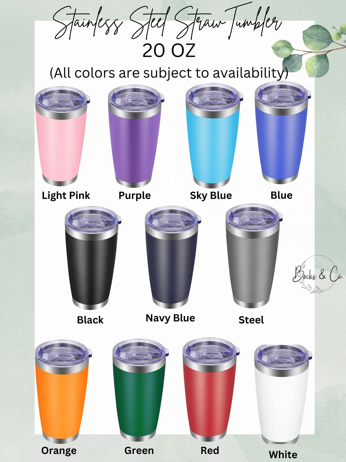 Wildflower Wrapped Engraved Tumbler