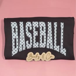 Polka Dot Baseball: Size Medium Unisex Crewneck Sweatshirt
