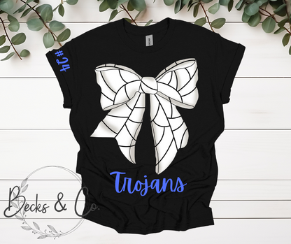 Volleyball Bow with Team & Number Personalization