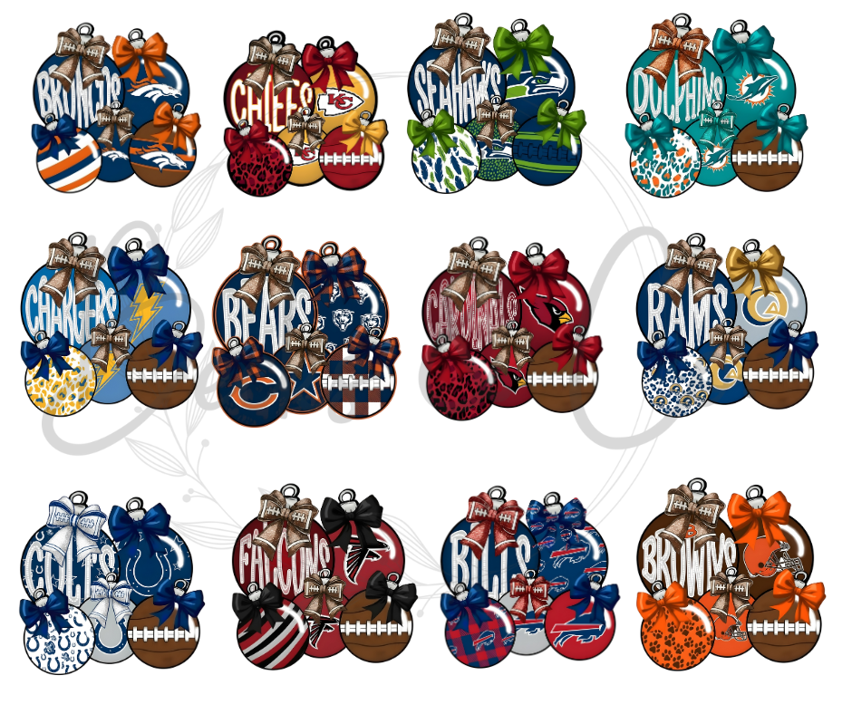 NFL Christmas Ornament Design (ALL TEAMS)