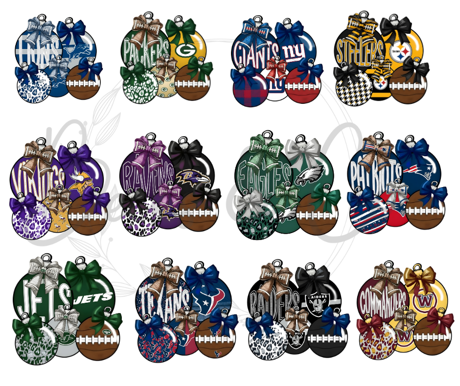 NFL Christmas Ornament Design (ALL TEAMS)