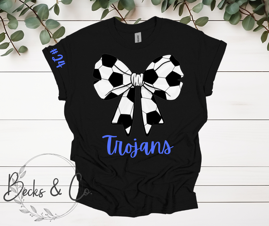 Soccer Bow with Team & Number Personalization