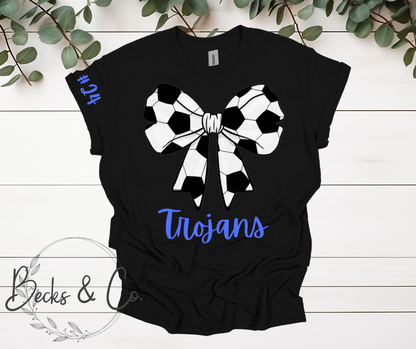 Soccer Bow with Team & Number Personalization