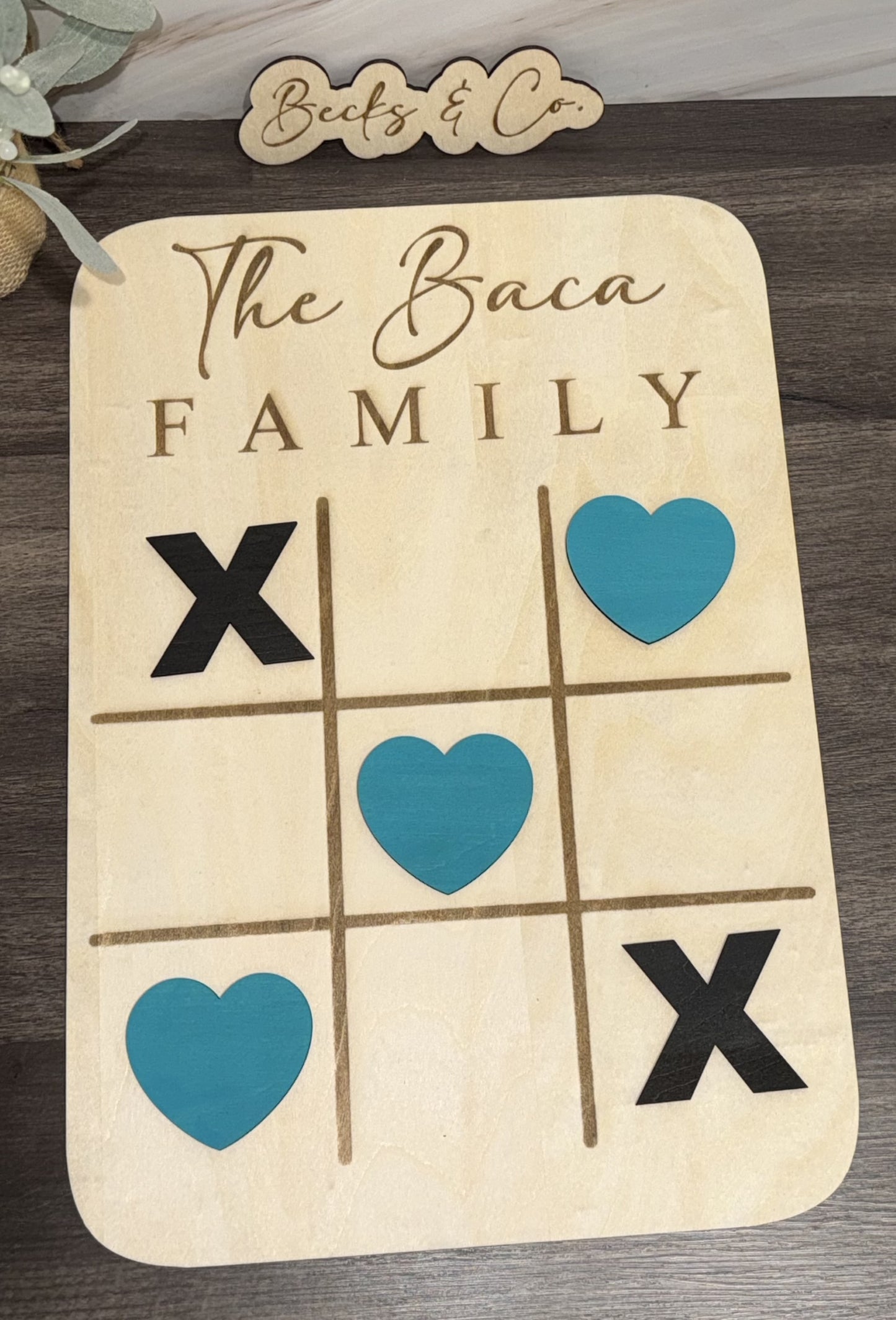 Custom Jumbo Tic Tac Toe Board (16" X 11")