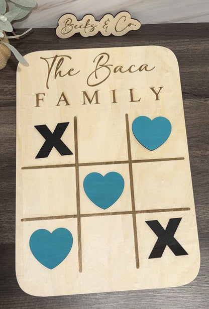 Custom Jumbo Tic Tac Toe Board (16" X 11")