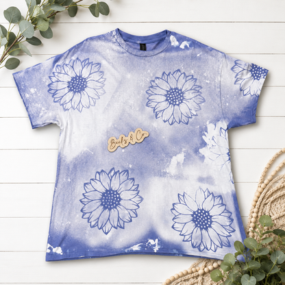 Sunflower Designs Bleached T-shirt (Blank)
