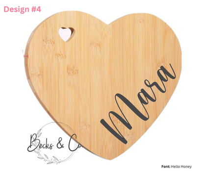 Charcuterie Board - Heart Shaped with Pink Utensils