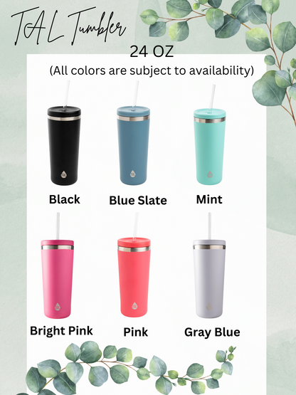 Custom Name Engraved Tumbler - Vertical