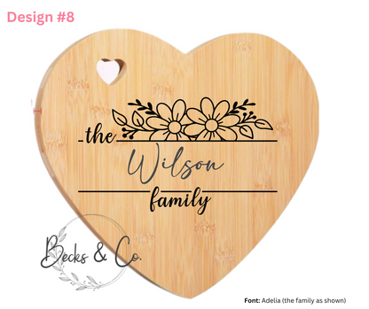 Charcuterie Board - Heart Shaped with Pink Utensils