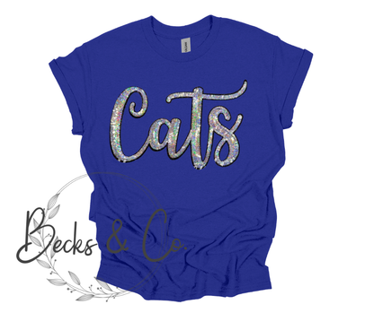 Cats Mascot Script - Large Sequin Design