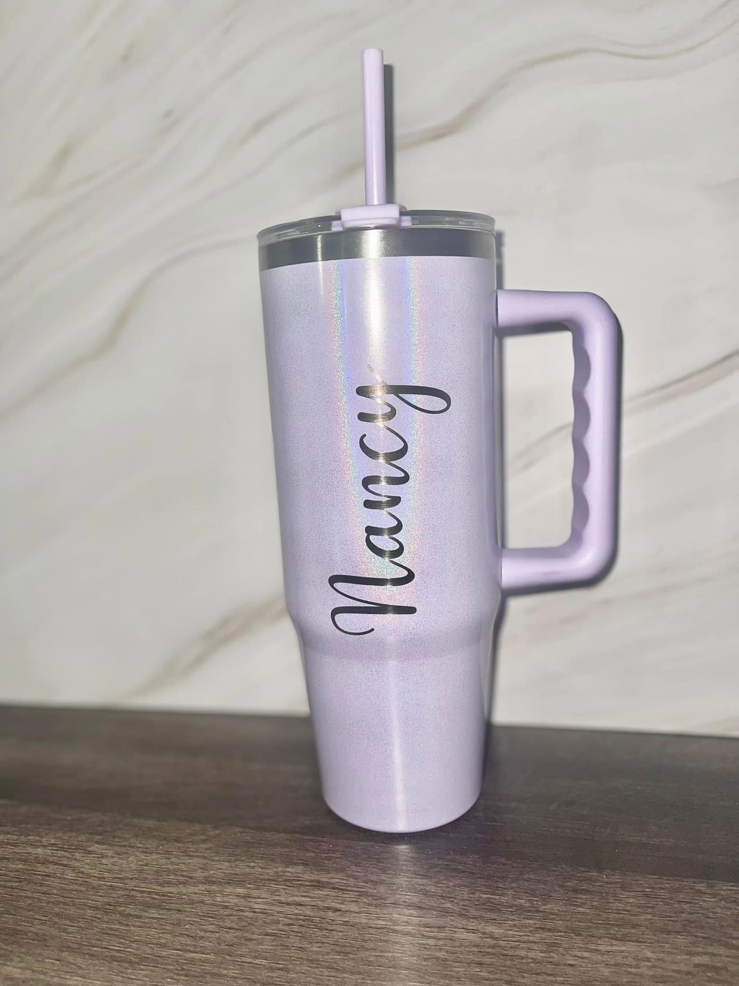 Custom Name Engraved Tumbler - Vertical