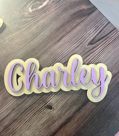 3D Stacked Name Sign - ONE NAME