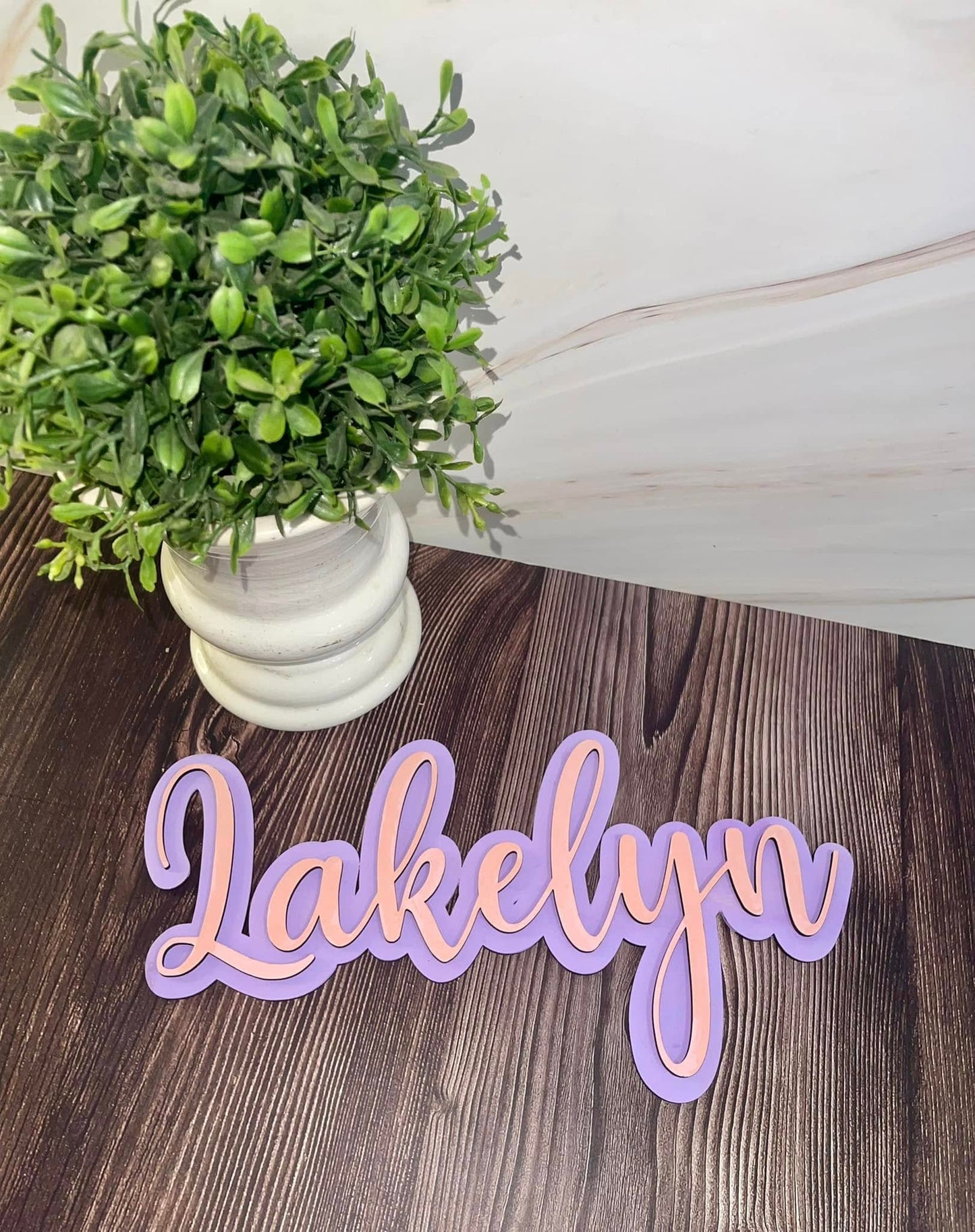 3D Stacked Name Sign - ONE NAME
