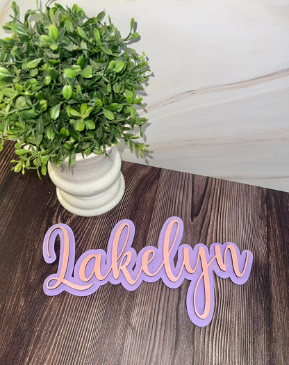 3D Stacked Name Sign - ONE NAME
