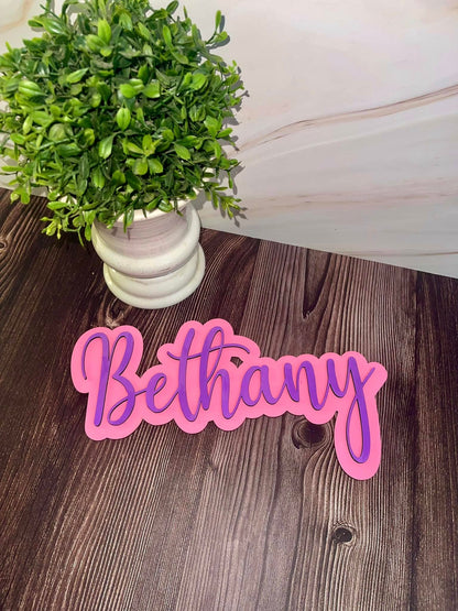 3D Stacked Name Sign - ONE NAME