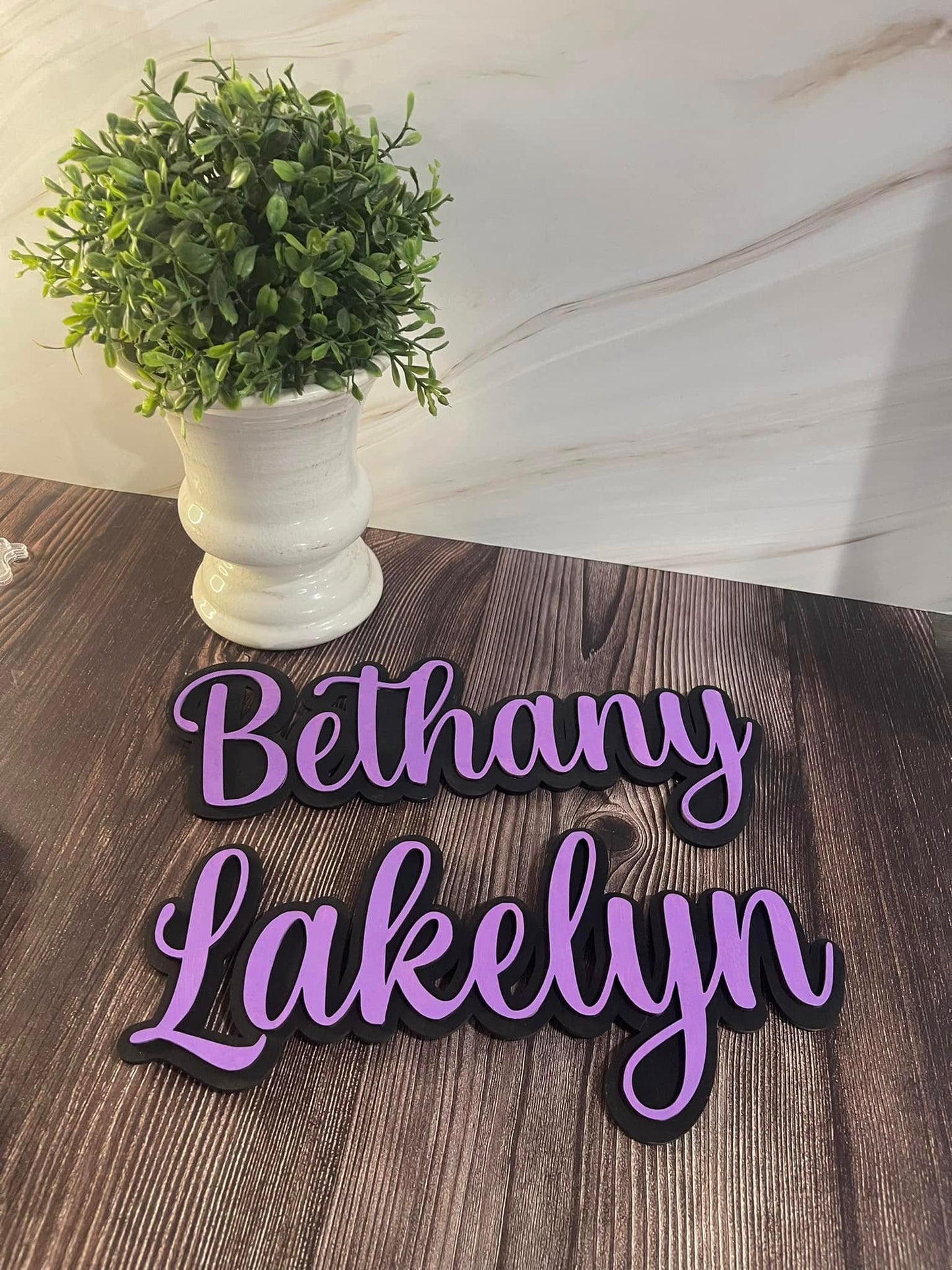 3D Stacked Name Sign - ONE NAME