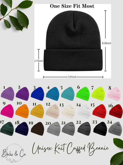 Unisex Knit Cuffed Beanie