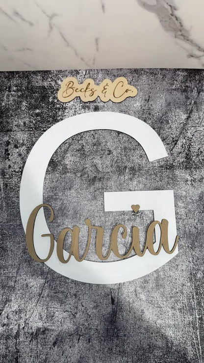 3D BIG Letter, Cursive Words Sign