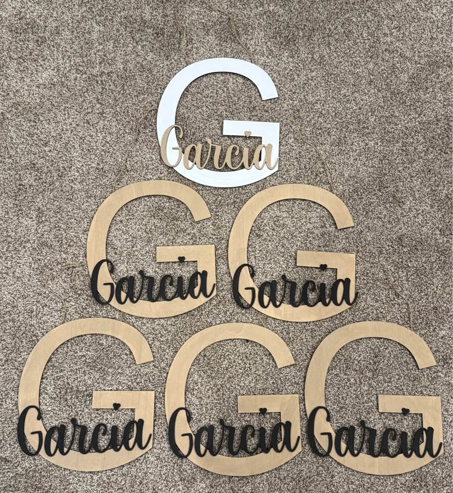 3D BIG Letter, Cursive Words Sign