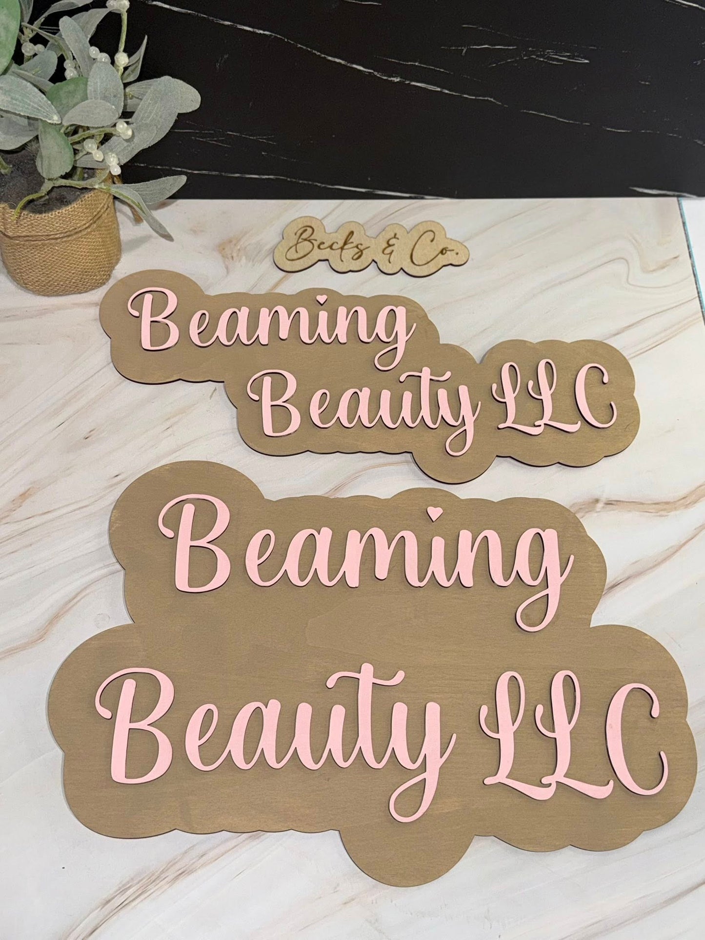 3D Stacked Name Sign - TWO NAMES / WORDS