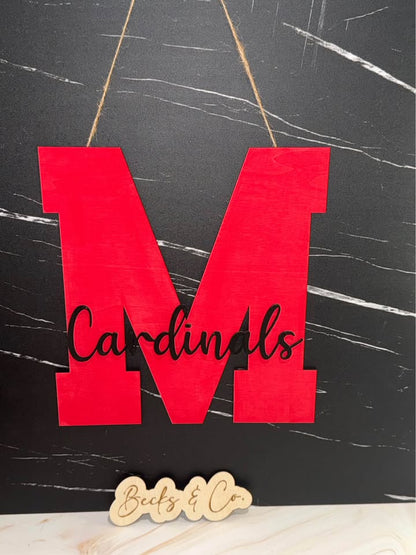 3D BIG Letter, Cursive Words Sign