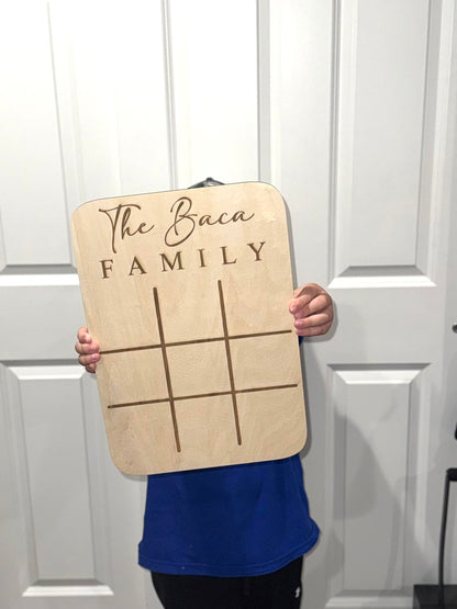 Custom Jumbo Tic Tac Toe Board (16" X 11")