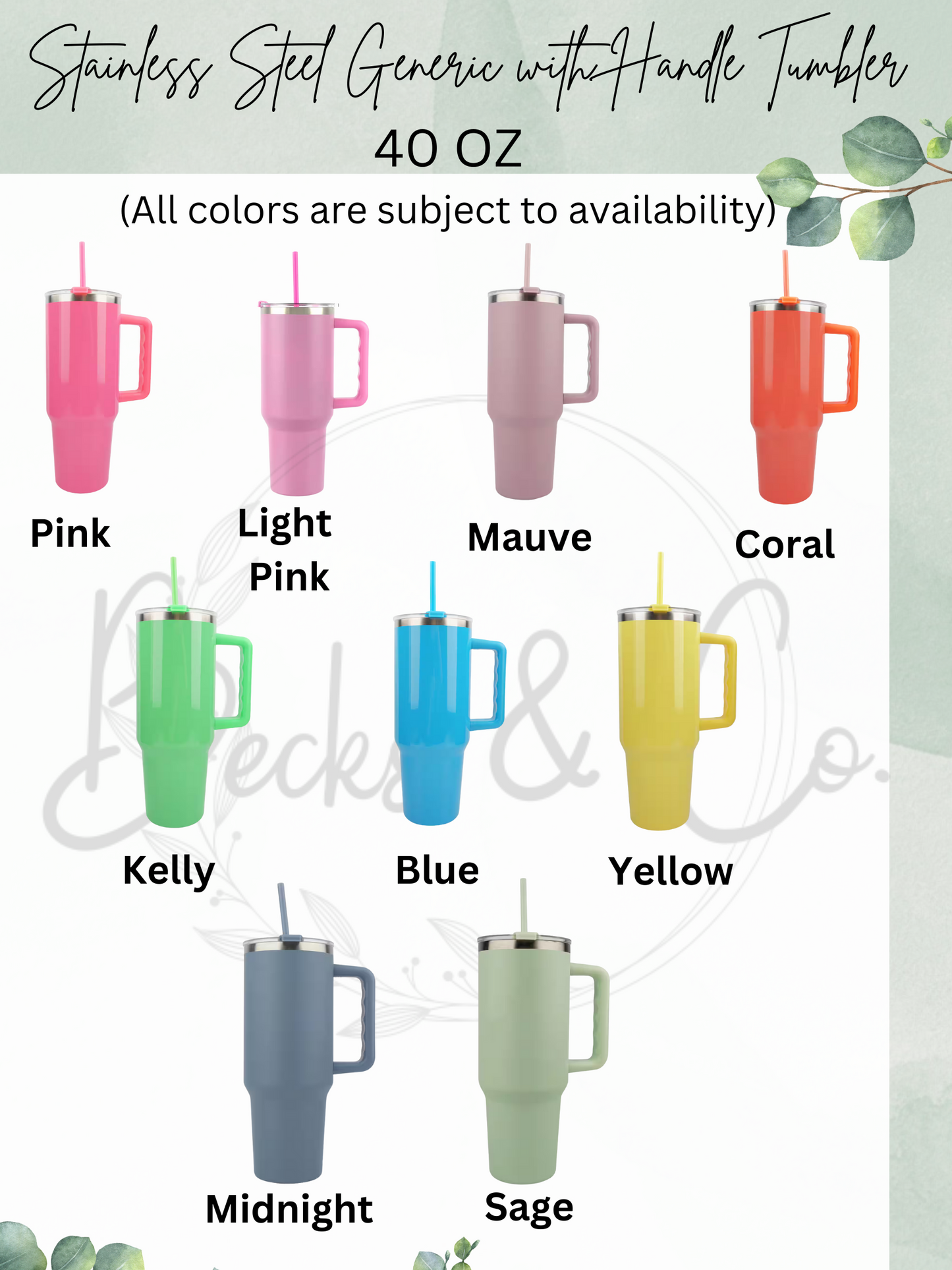 Custom Name Engraved Tumbler - Vertical