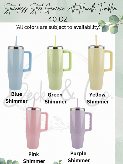 Custom Name Engraved Tumbler - Vertical