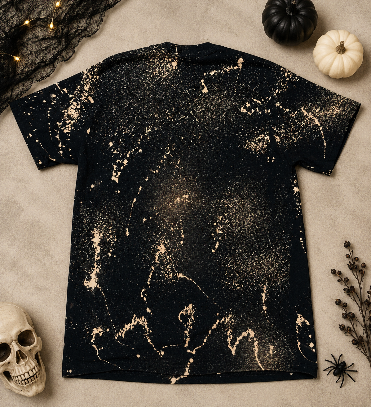 Bleached Handprint / Splatter: SIZE Adult Medium Gildan T-shirt