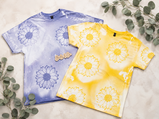 Sunflower Designs Bleached T-shirt (Blank)