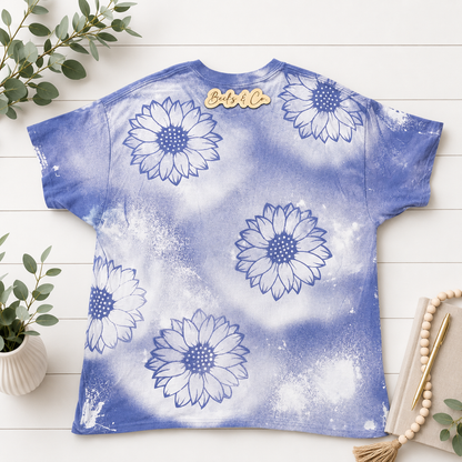 Sunflower Designs Bleached T-shirt (Blank)