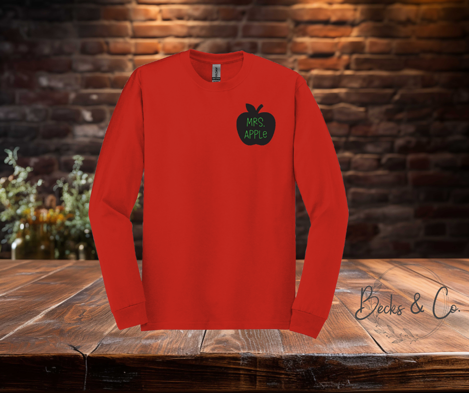 Apple chest piece with letters (Education)