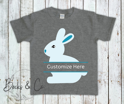 Pastel Blue Bunny with Customization Option