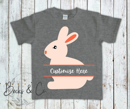 Pastel Peach Bunny with Customization Option