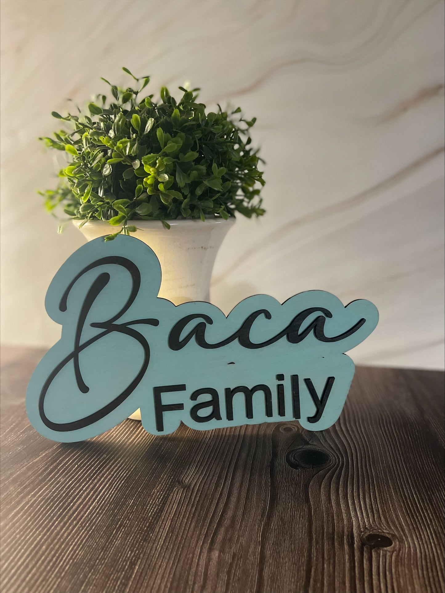 3D Stacked Name Sign - TWO NAMES / WORDS