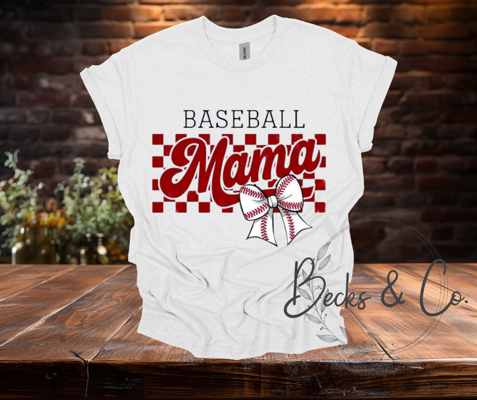 Baseball Mama with Bow
