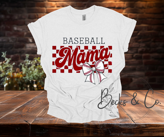 Baseball Mama with Bow