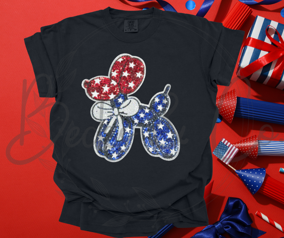Balloon Animal Dog - Large Sequin Design