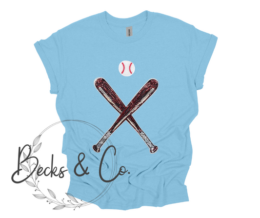 Baseball Bats Large Sequin Design