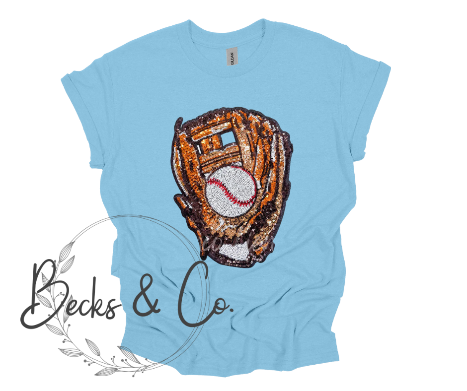 Baseball Mitt Large Sequin Design