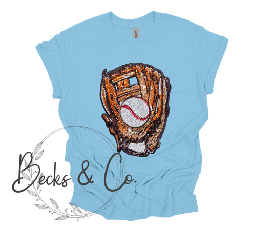 Baseball Mitt Large Sequin Design