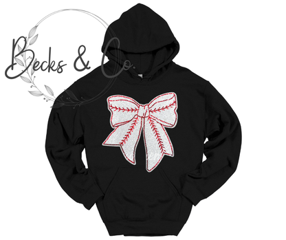 Baseball Bow- Large Sequin Design