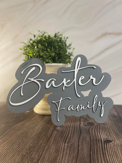 3D Stacked Name Sign - TWO NAMES / WORDS