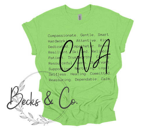 CNA with Words Background