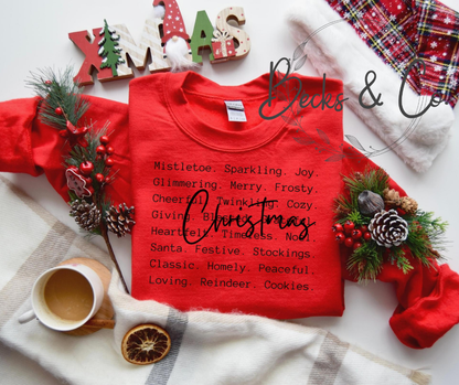 Words with Big Christmas (Black font)