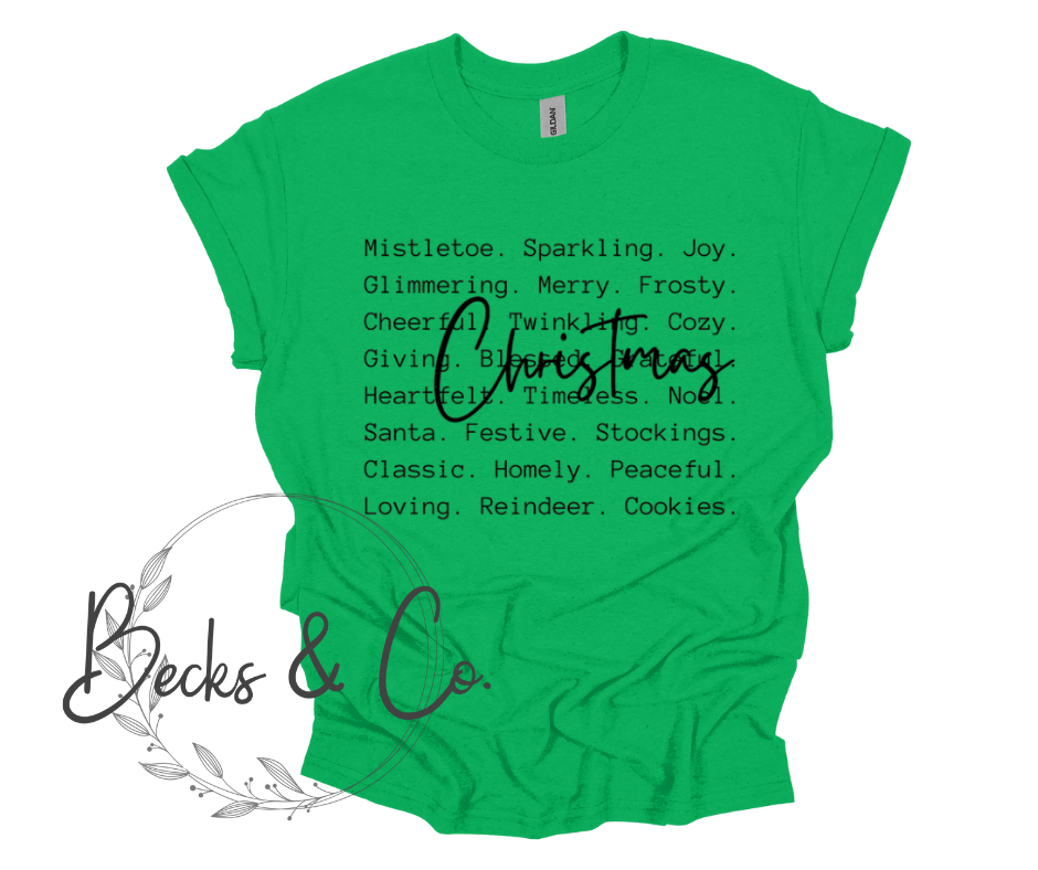 Words with Big Christmas (Black font)