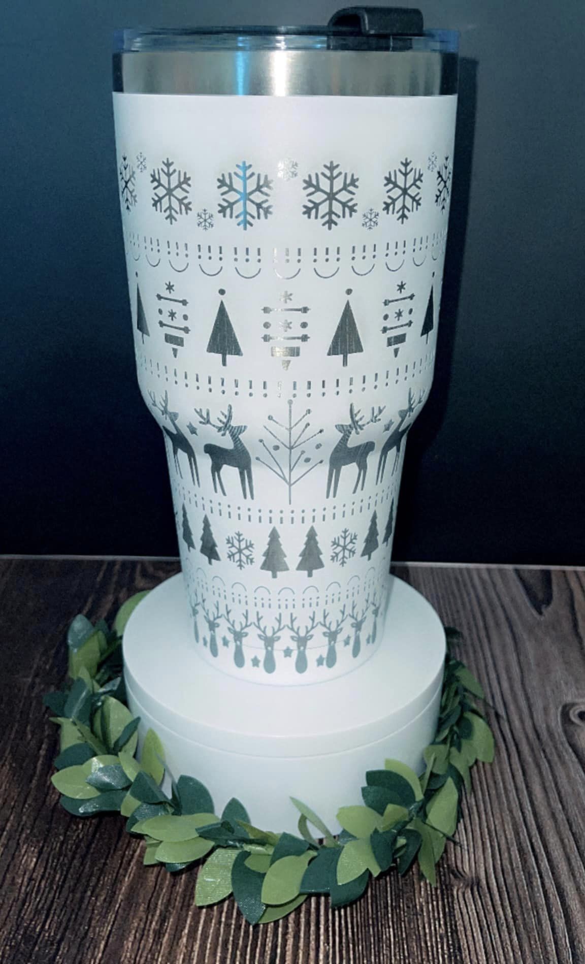 Christmas Sweater Wrapped Engraved Tumbler