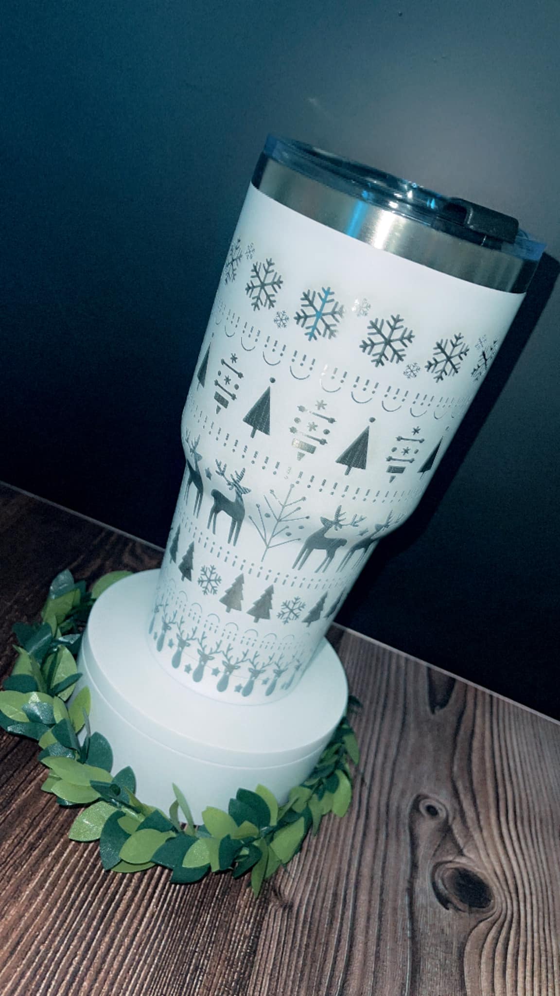 Christmas Sweater Wrapped Engraved Tumbler