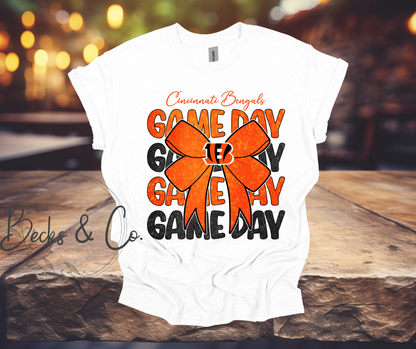 Cincinnati Bangles  Game Day with Bow Glitter