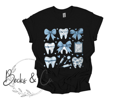 Dental Teeth Shirt with Bows